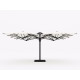 Parasol de jardin carré déporté quadruple et rétractable Quattro Carbon 6 x 6 SCOLARO