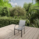 Fauteuil de jardin Lavezzi empilable en aluminium - Essenciel Green