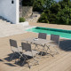 Table pliante GM 150X75 en aluminium - Essenciel Green