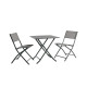Table carrée pliante PM 70x70 en aluminium - Essenciel Green
