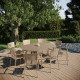 Table ovale 6 personnes Inari en aluminium - Essenciel Green