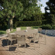 Table ovale 6 personnes Inari en aluminium - Essenciel Green