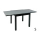 Table extensible Fidji en aluminium et verre anthracite 6 personnes - Essenciel Green