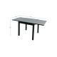 Table extensible Fidji en aluminium et verre anthracite 6 personnes - Essenciel Green