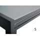 Table extensible Fidji en aluminium et verre anthracite 6 personnes - Essenciel Green