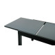 Table extensible Fidji en aluminium et verre anthracite 6 personnes - Essenciel Green