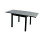 Table extensible Fidji en aluminium et verre anthracite 6 personnes - Essenciel Green