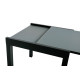 Table extensible Fidji en aluminium et verre anthracite 6 personnes - Essenciel Green