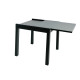 Table extensible Fidji en aluminium et verre anthracite 6 personnes - Essenciel Green