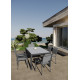 Table extensible Fidji en aluminium et verre anthracite 6 personnes - Essenciel Green