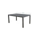 Table extensible Fidji en aluminium et verre anthracite 6 personnes - Essenciel Green