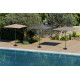 Parasol rectangulaire 2X3M en aluminium - Essenciel Green