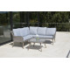 Salon de jardin d'angle 6 personnes en aluminium Havana - Essenciel Green