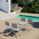 Table de jardin rectangulaire pliante bistrot en aluminium - Essenciel Green