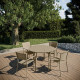 Table de jardin ronde 4 personnes en aluminium Inari - Essenciel Green