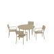 Table de jardin ronde 4 personnes en aluminium Inari - Essenciel Green