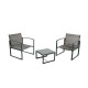 Set de balcon Jakarta texaline gris anthracite en acier - Essenciel Green