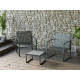Set de balcon Jakarta texaline gris anthracite en acier - Essenciel Green