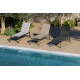 Bain de soleil Pampa ton sur ton gris anthracite en aluminium - Essenciel Green