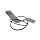 Rocking chair repose pied pliant gris en texaline/ acier - Essenciel Green