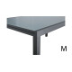 Table extensible Fidji en aluminium et verre anthracite 10 personnes - Essenciel Green