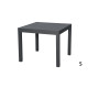 Ensemble table extensible Hanae et chaises de jardin Sperone en aluminium anthracite 6 personnes - Essenciel Green