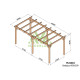 Carport en bois 6x3M BADAJOZ - Maderland