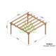 Pergola autoportée en bois 5x5M MARSELLA - Maderland