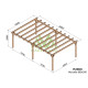 Pergola autoportée en bois 8x5M MARSELLA - Maderland