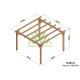 Pergola autoportée en bois 4x4M VALENCIA - Maderland