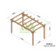 Pergola autoportée en bois 5x3M VALENCIA - Maderland