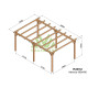 Pergola autoportée en bois 6x4M VALENCIA - Maderland