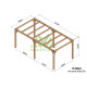 Pergola autoportée en bois 6x3M ALICANTE - Maderland