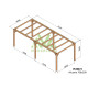Pergola autoportée en bois 7x3M ALICANTE - Maderland
