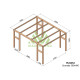 Pergola autoportée en bois 5x4M GRANADA - Maderland