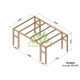 Pergola autoportée en bois 6x4M GRANADA - Maderland