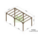 Pergola autoportée en bois 6x3M FUENGIROLA - Maderland