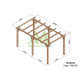 Pergola autoportée en bois 5x3M SITGES - Maderland