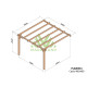 Pergola adossée en bois 4x4M CÁDIZ - Maderland