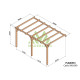 Pergola adossée en bois 5x3M CÁDIZ - Maderland
