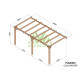 Pergola adossée en bois 6x3M CÁDIZ - Maderland