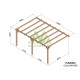 Pergola adossée en bois 6x4M CÁDIZ - Maderland