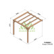 Pergola adossée en bois 3x3M BURGOS - Maderland