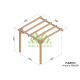 Pergola adossée en bois 3x3M ANDORRA - Maderland