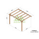 Pergola adossée en bois 4x3M ANDORRA - Maderland