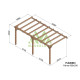 Pergola adossée en bois 6x3M PALMA - Maderland