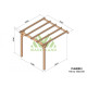 Pergola adossée en bois 3x3M PALMA - Maderland