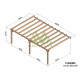 Pergola adossée en bois 8x5M SEVILLA - Maderland