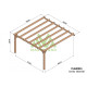 Pergola adossée en bois 5x5M SEVILLA - Maderland