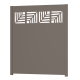 Panneau décoratif en aluminium CHEVRON à poser ou à sceller 1450 H x 1400 L - ConceptLigne